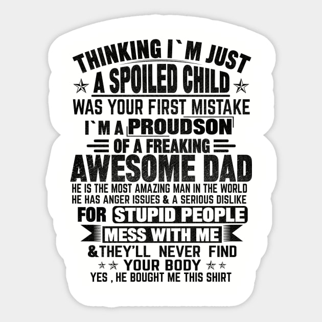 THINKING I'M JUST A SPOILED CHILD Sticker by mqeshta